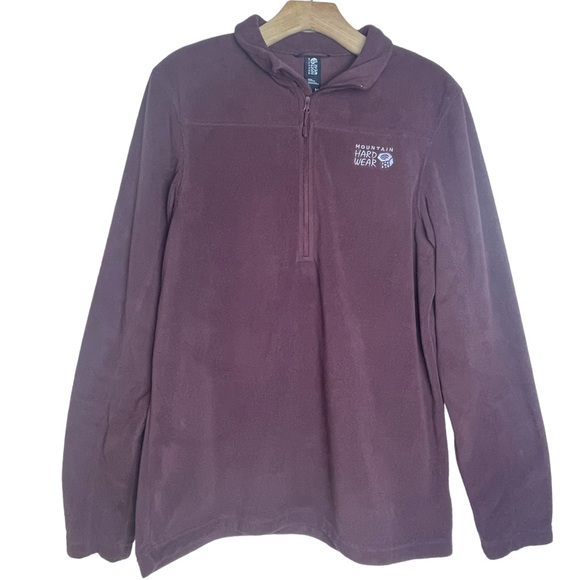 Mountain Hardwear Mens Microchill 2.0 Maroon 1/2 Zip Fleece Sweater Sz Medium - Picture 4 of 15
